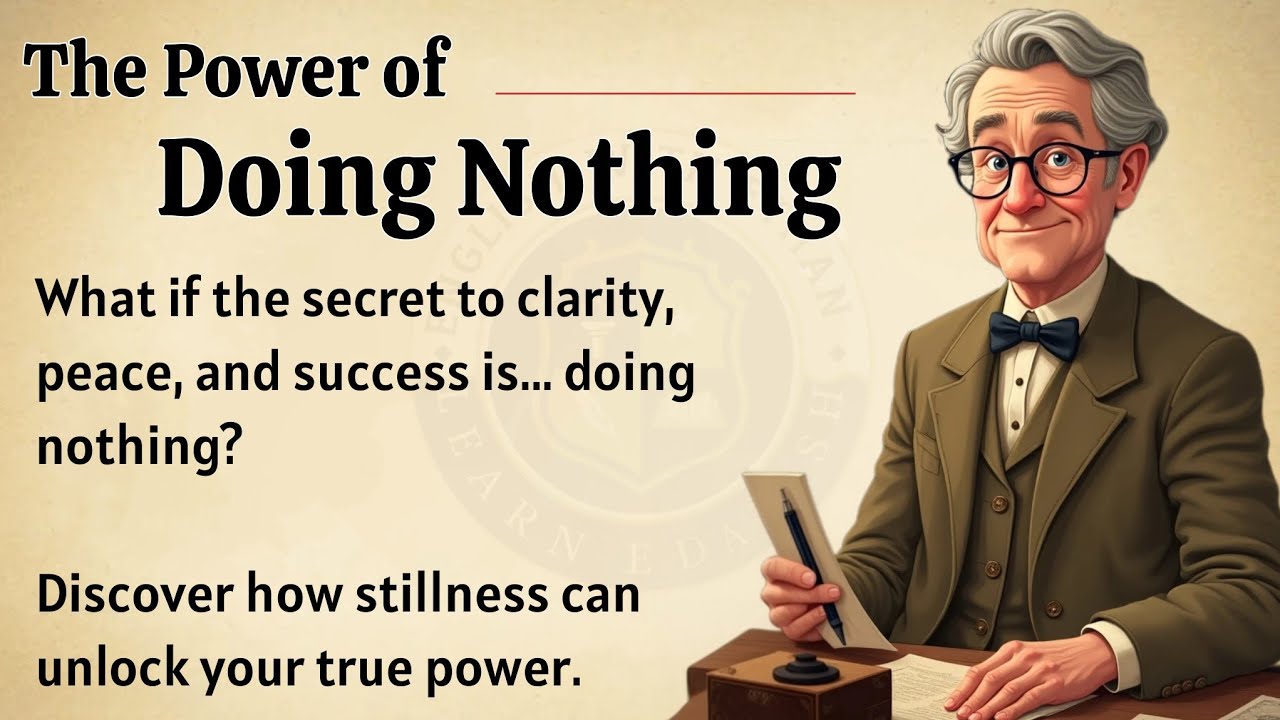 The Power of Doing Nothing || Learn English Through Motivation 🔥 || Graded Reader || Learn English 