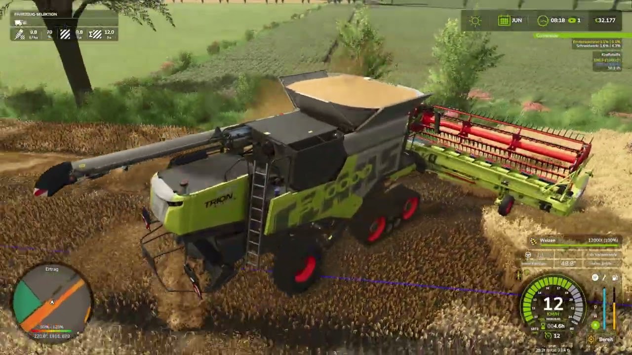 ls 25  Weizen dreschen  auf der Nordermarsch Reloaded 