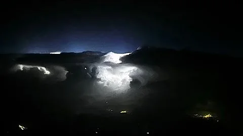 Thunderstorm from A320 Flight Deck