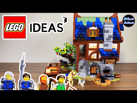 YouTube thumbnail: Lego Ideas Set 21325 Medieval Blacksmith Review (2021)
