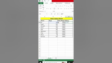 how to make salary sheet #shorts #viralvideo #salarysheet