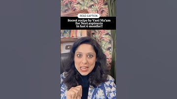 Last 6 months of Neet Examination | Dr. Vani Sood #shorts