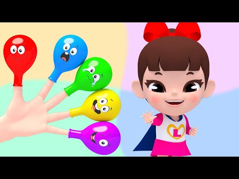 <strong>Face</strong> Balloons Finger Family - Sing Along + More Nursery Rhymes &amp;amp; Kids Songs - <strong>Super</strong> Lime And Toys