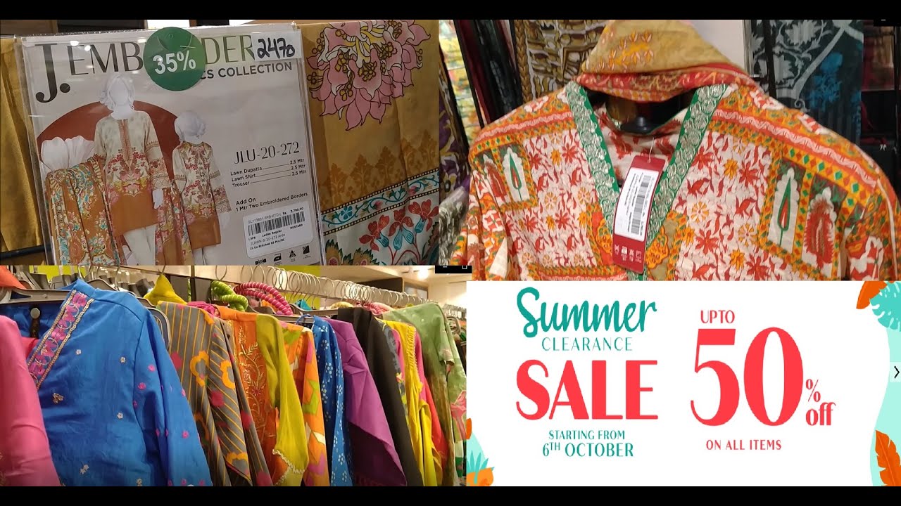 J. Junaid Jamshed Sale 50% off on entire stock 2020