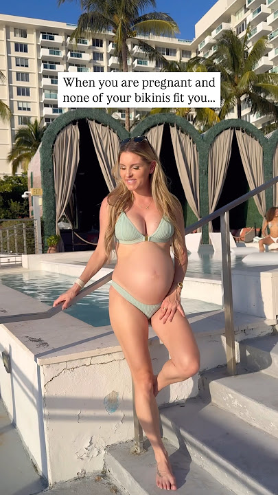 When you are pregnant and none of your bikinis fit you… #pregnancyjourney
