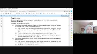 Using work of internal auditor