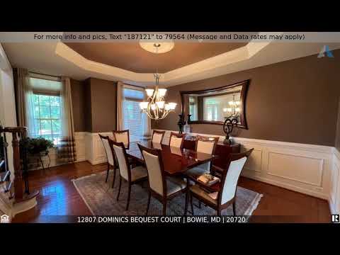 12807 Dominics Bequest Court, Bowie, MD home video tour