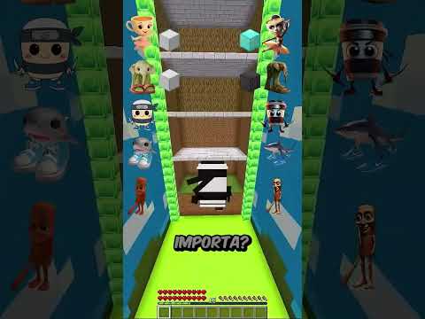 Brainrots Italianos VS Tralaleritos Bebês! Quem Pula Mais Alto? 😱 ⛏️ #shorts