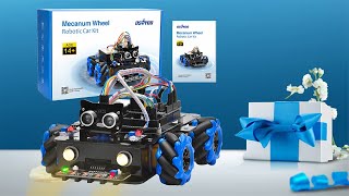 Blue Acrylic Mecanum Wheel Robotic for Arduino Mega2560 Lesson 3 Tracking Line Robot Car