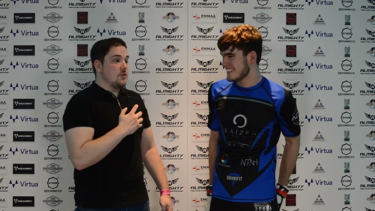 Lewis Mackenzie - Almighty Fighting Championship 28 Post Fight Interview - Combat Sports UK