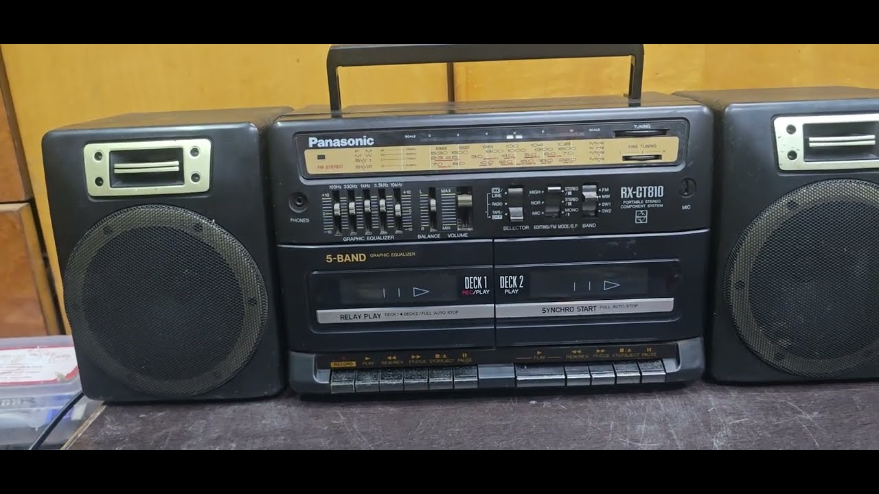 Panasonic RX-CT810 Double Cassette 4 Band Radio full working