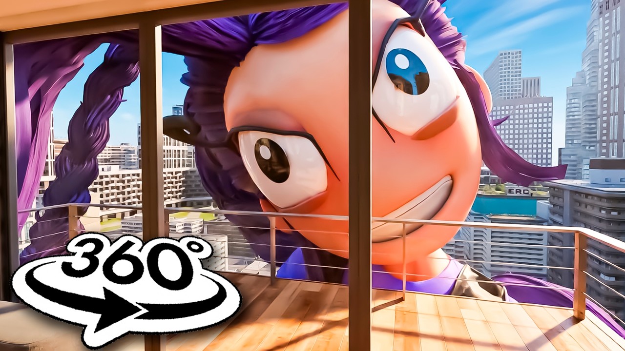 Giant LILY LOVEBRAIDS in the City! - Poppy Playtime 5 | 360° VR