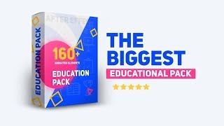 160+ Motion Graphics Elements for Education Video - After Effects Template