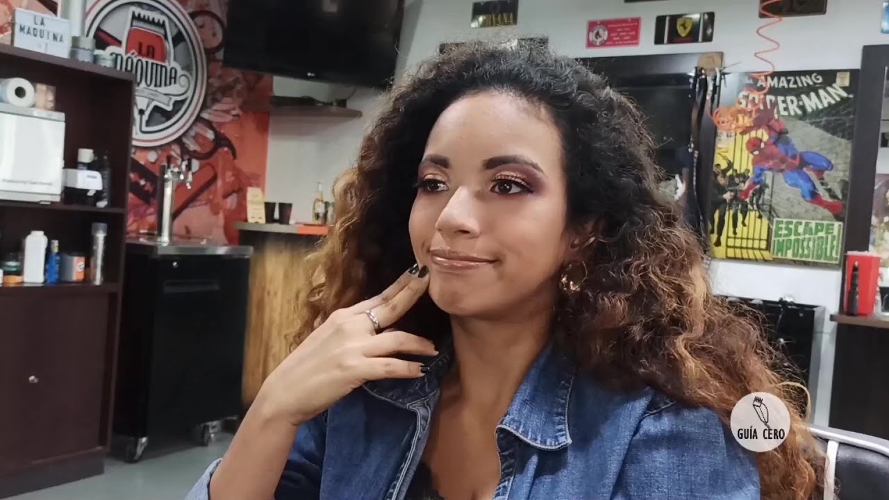 69 Michaella: long, skullet, bald, brows, face