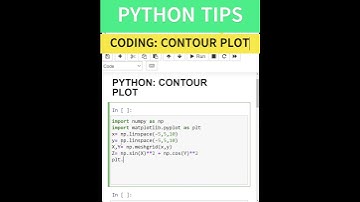 PYTHON PLOTTING| BASIC CONTOUR PLOT|#shorts #viral #pythonforbeginners #coding #pythontutorial