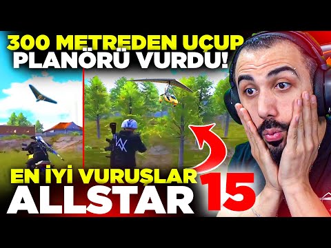 MOTORLA HAVAYA UÇUP 300 METREDEN PLANÖRÜ VURDU!! 😮 EN İYİ VURUŞLAR ALLSTAR #15 | PUBG MOBILE