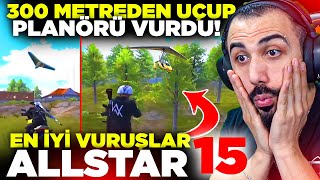 MOTORLA HAVAYA UÇUP 300 METREDEN PLANÖRÜ VURDU!!  EN İYİ VURUŞLAR ALLSTAR #15 | PUBG MOBILE