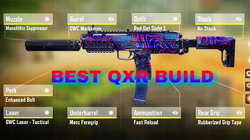 Best NO RECOIL + Fast ADS QXR Gunsmith Build In COD Mobile!