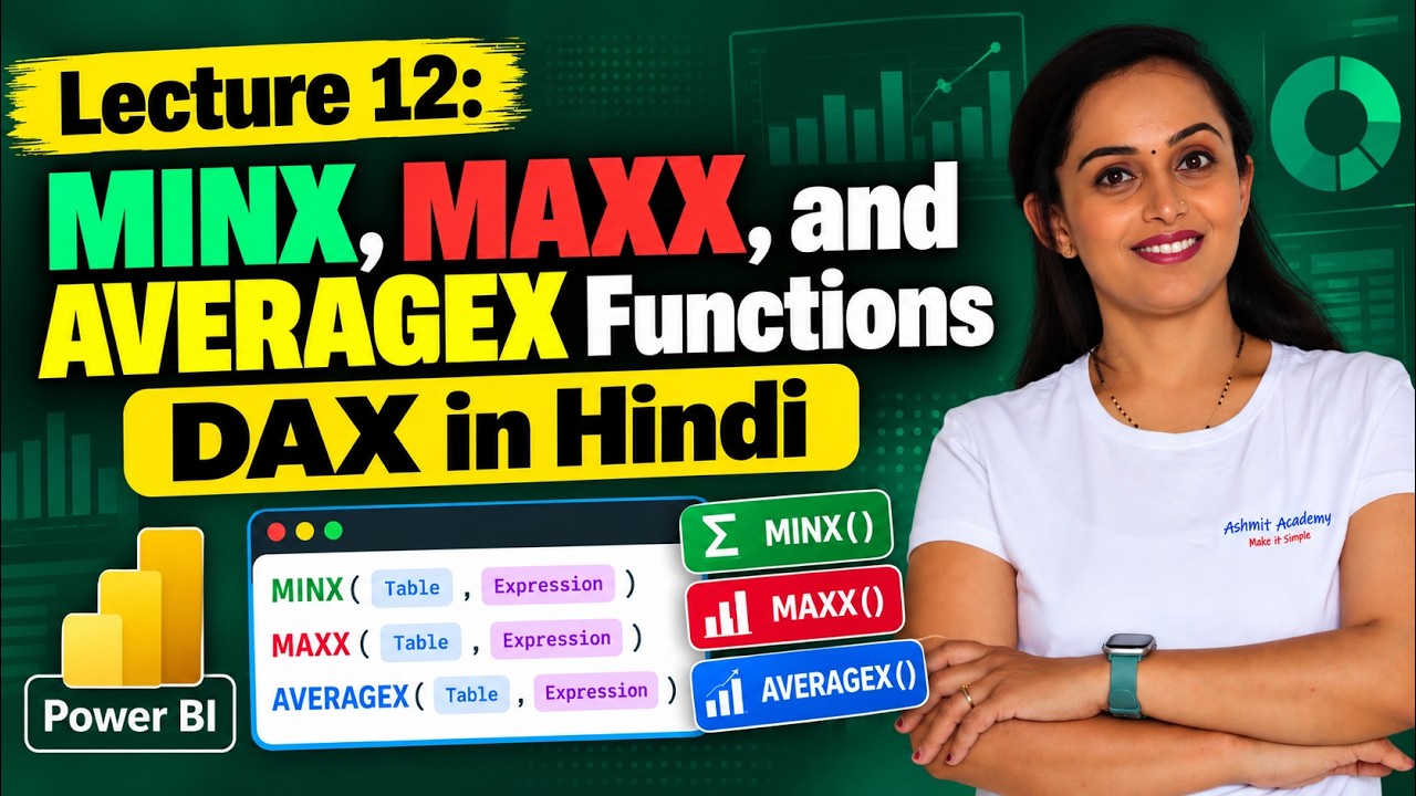 Lecture 12: MINX, MAXX, and AVERAGEX Functions in DAX | Power BI ...