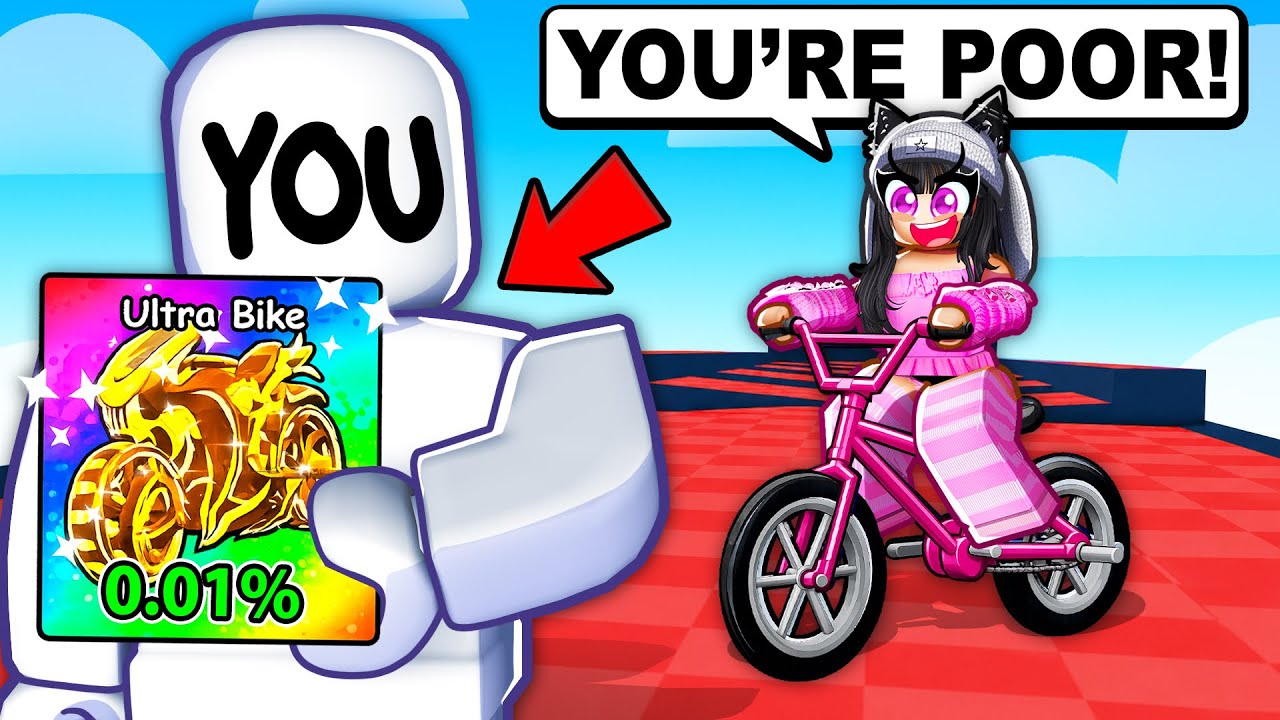 YOU Pretended to be a Noob in Bike Obby, Then Used a 0.01% BIKE…