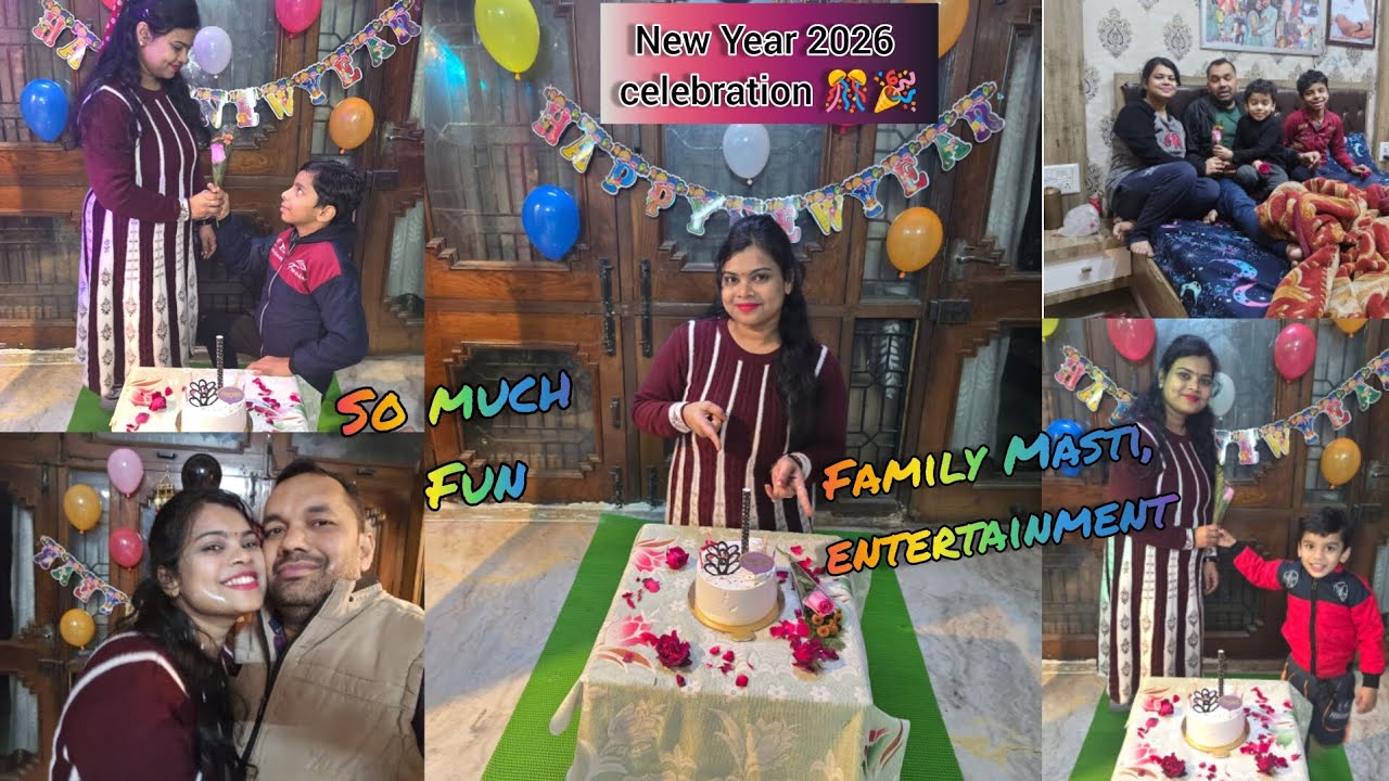 New year 2026 celebration 🎊🎉 with family 🤩 