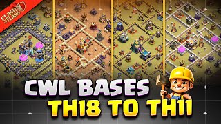 Win Next CWL With The BEST Defenses 🔥 Best CWL/War Base Links TH18 to TH11