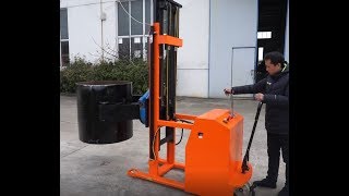 Semi-electric Paper Roll / Drum Lifter and Rotator 800kgs, 3meters lifting height