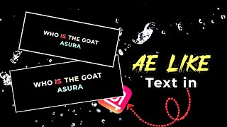 Details AE LIKE TEXT in Inshot | Inshot tutorial  News