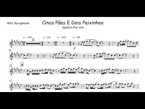 Cinco Pães E Dois Peixinhos - Quatro Por Um🎺Partitura Violino, Viola ...