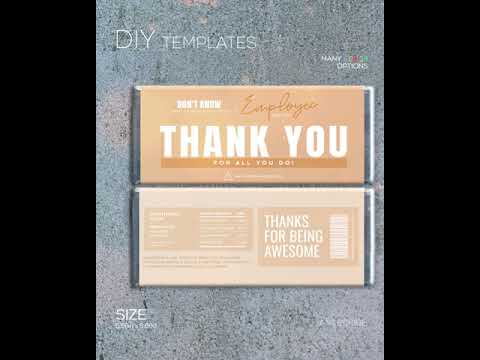 Customizable Chocolate Bar Wrapper Template Printable Candy Wrapper Designs