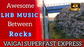 Awesome Lhb Music Between Rocks Ambaturai Vaigai Superfast Express