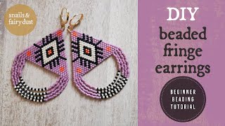 Beaded Fringe Earring Tutorial - Beginner Friendly