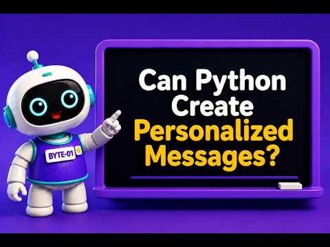 Can Python Create Personalized Messages? | Python for Beginners 🤖🐍
