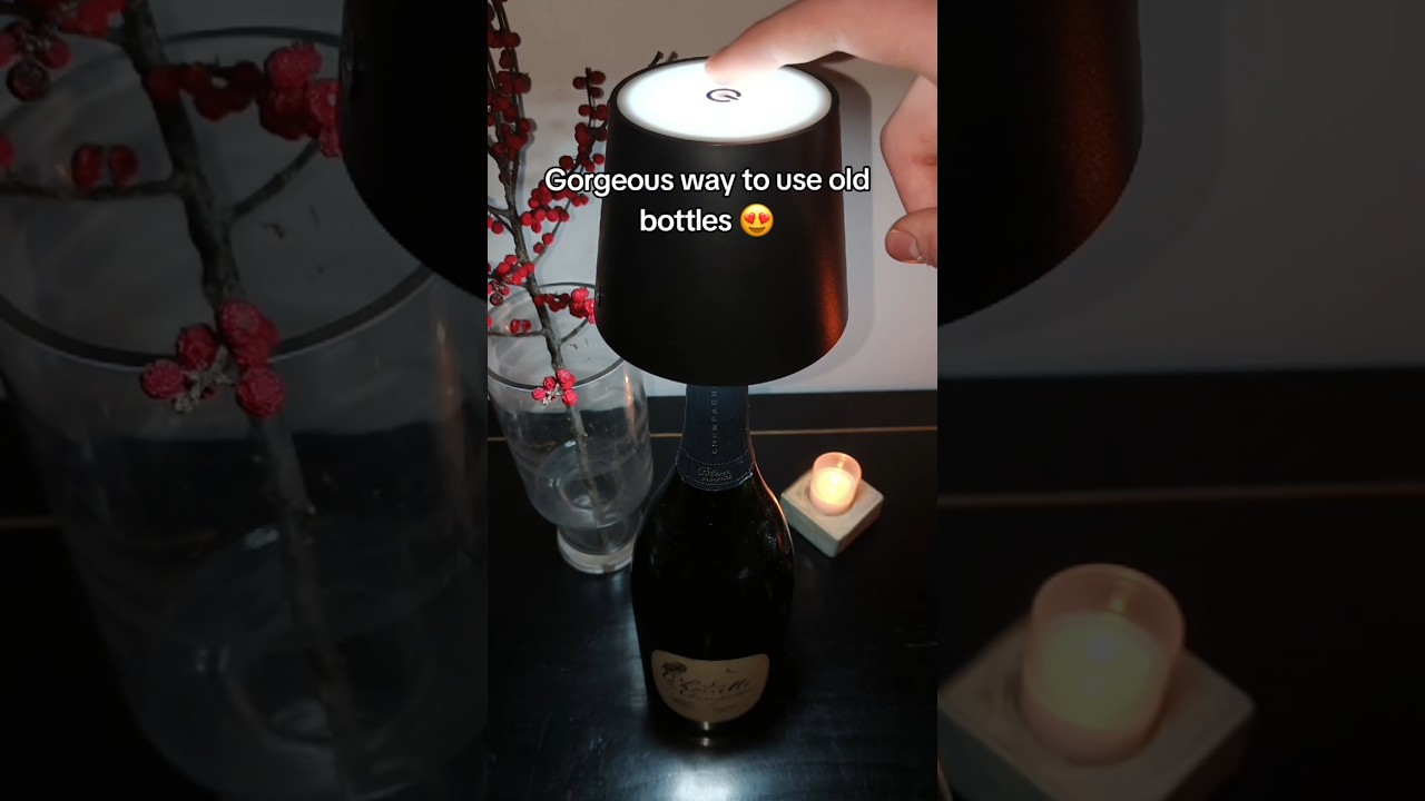 I love it so much. #bottle #lamp #wine