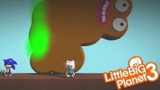 Giant Poop Is After Sackboy Littlebigplanet 3 Gameplay Lbp 3 Playstation 4