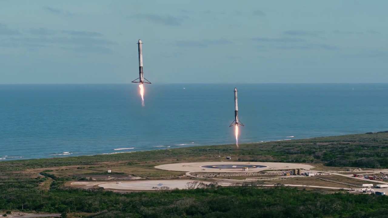 Falcon Heavy Test Flight | LZ Landing Drone Footage - Falcon Heavy Test Flight | LZ Landing Drone Footage
