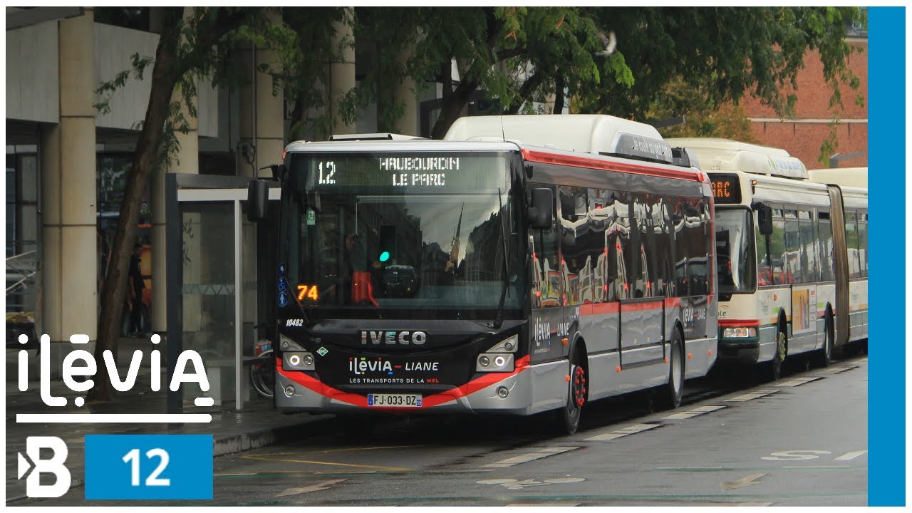 🇫🇷 ⸱ [HD] Lille - Iveco Urbanway 12 GNC n°10472 - Ligne 12 - Réseau Ilévia
