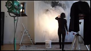Artist Lauren Semivan in her studio