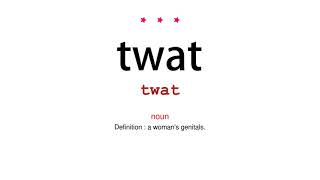 How To Pronounce Twat - Vocab Today