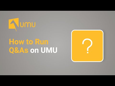 How to Run Q&As on UMU