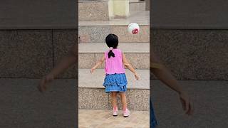 Brave Aadya 😍💖 enjoy #jumping around with ball ⚽️#aadyaaryan #fit #healthy #kids #fun #aadya #shorts