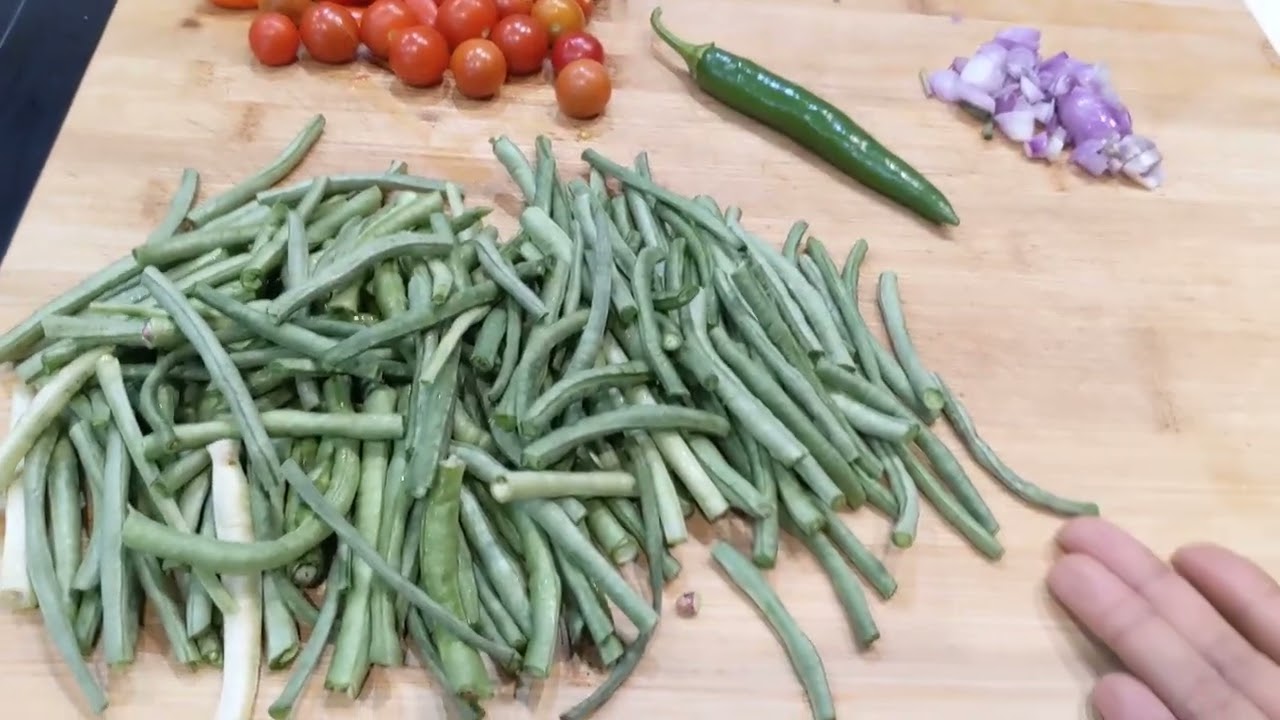 Squid and Shirmps with organic vegetables from the garden