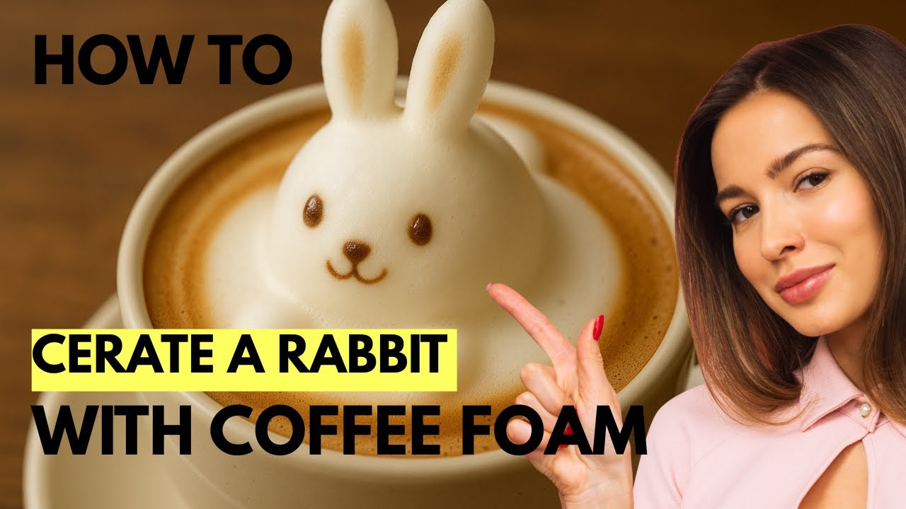 How to Make a Cute Rabbit in Coffee Foam!