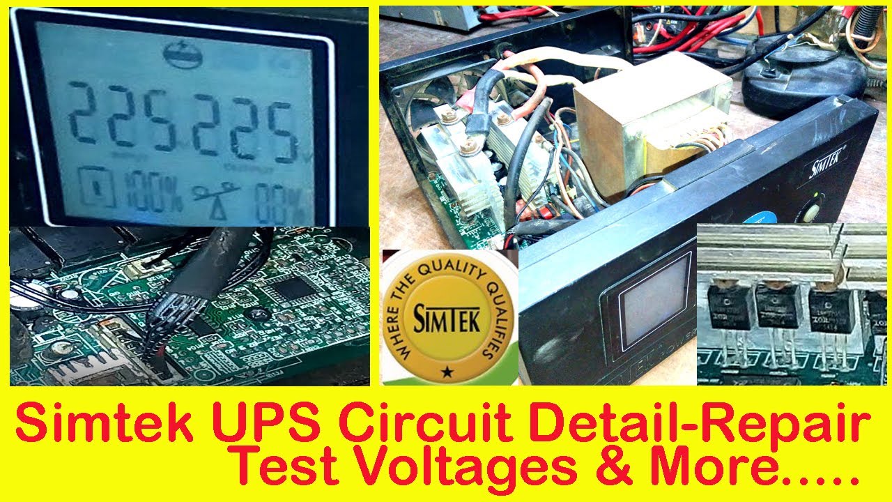 Simtek Sinewave UPS 1KVA | System IC Operation Failed | Working Details & Repair Job.