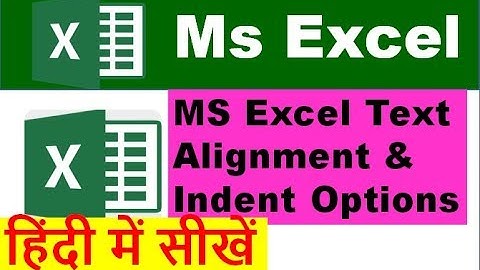 MS Excel Text Alignment & Indent Options in Hindi || Excel tips and tricks