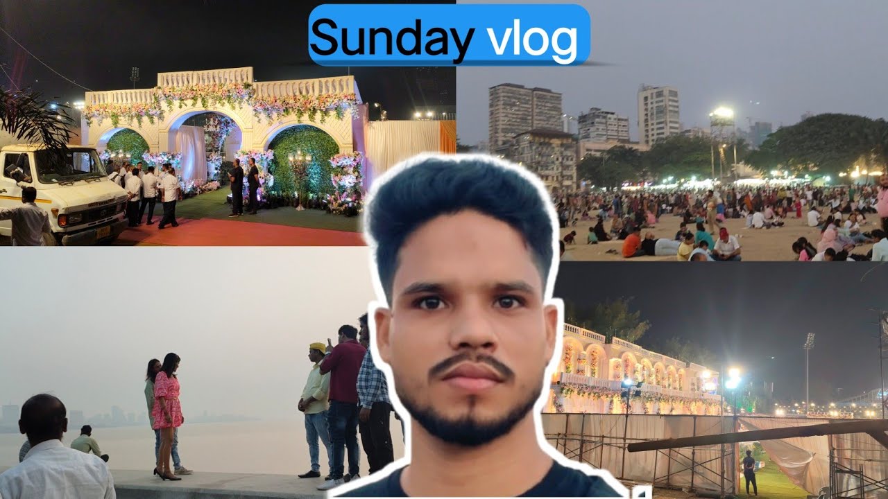 Sunday at Chowpatty | Mumbai Street Life, Waves & Crowd