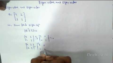 Eigen value and Eigen vector for Btec;BE;BSC;Upsc optional Math