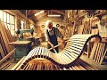 The Pinnacle Of Woodworking Art By a Craftsman // A relaxing Chair Made From Super Thin Wood Slices