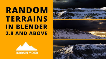 (OUTDATED) Random Terrains Inside Blender with Terrain Mixer