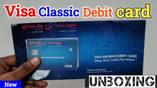 Union bank Visa Classic Debit Card Unboxing | union bank of india Visa Paywave Debit Card Unboxing |